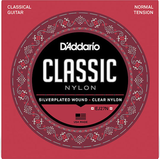 Daddario Σετ Nylon Χορδών για Κλασική Κιθάρα Classics EJ27N Normal Tension 28 - 43"